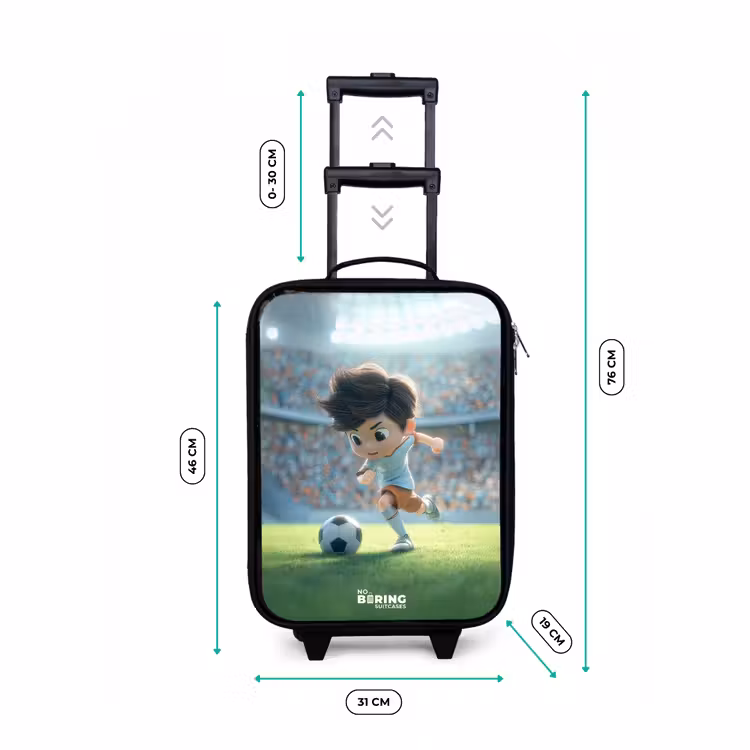 Children's suitcase - Boy - Soccer - Stadium - Sunlight — 3