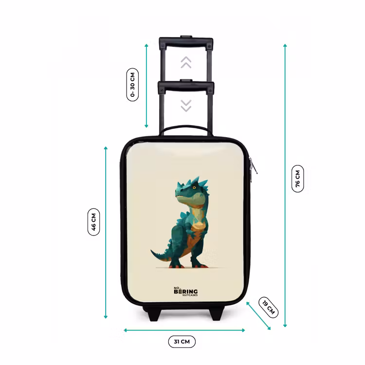 Children's suitcase - Dino - Animal - Green — 3