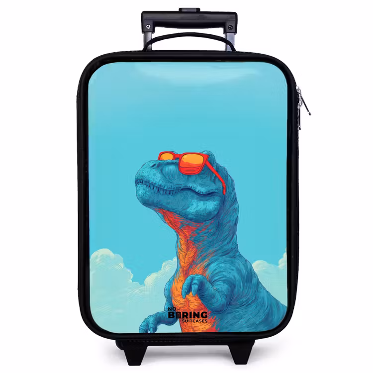 Children's suitcase - Dino - Sunglasses - Blue — 1