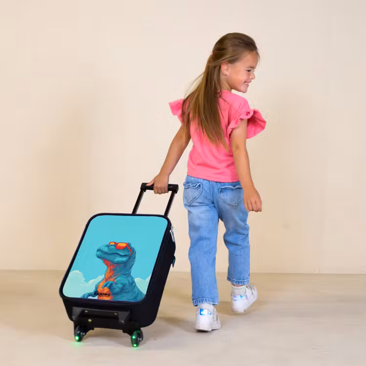 Children's suitcase - Dino - Sunglasses - Blue — 2