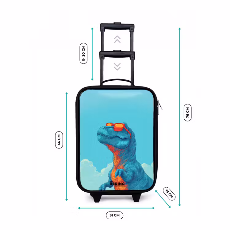 Children's suitcase - Dino - Sunglasses - Blue — 3