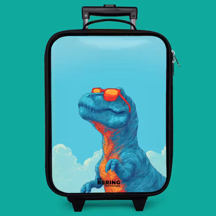 Children's suitcase - Dino - Sunglasses - Blue — 4