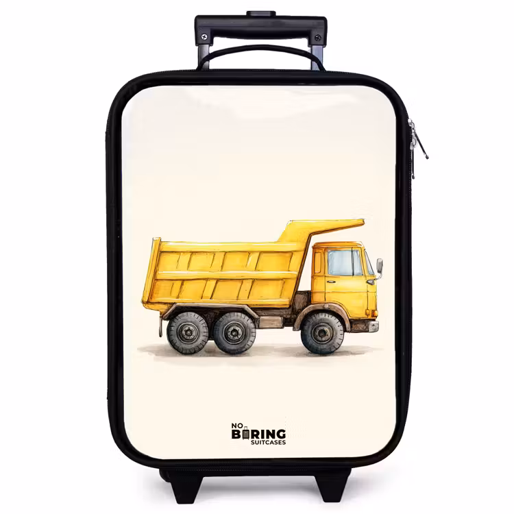Children's suitcase - Dump truck - Signed - Yellow — 1