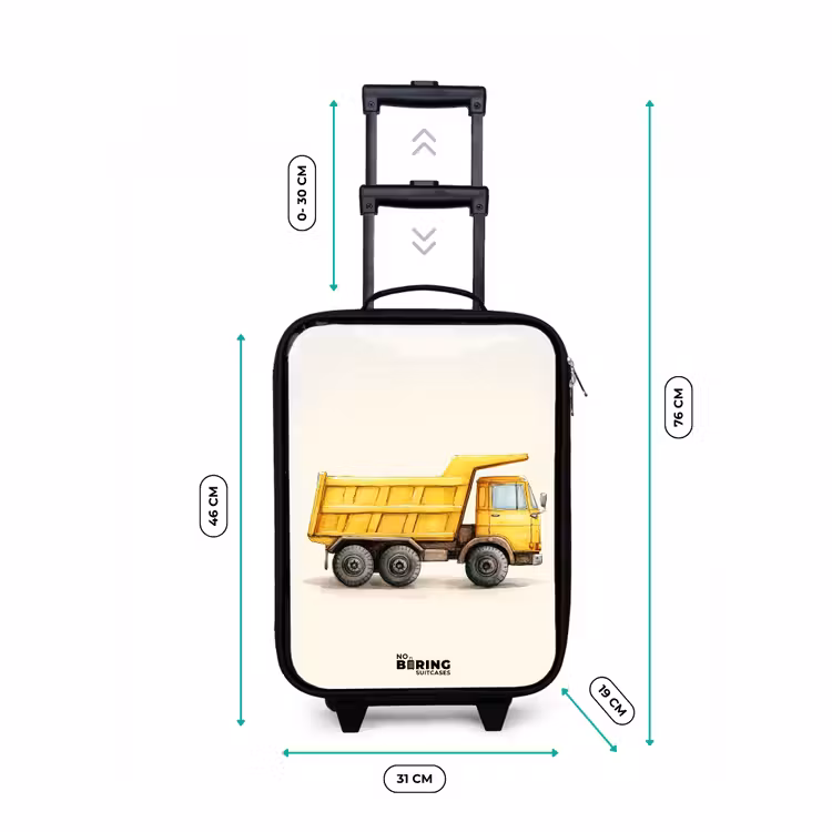 Children's suitcase - Dump truck - Signed - Yellow — 3