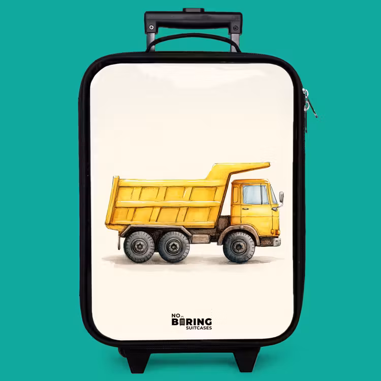 Children's suitcase - Dump truck - Signed - Yellow — 4