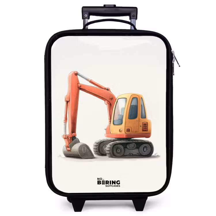 Children's suitcase - Excavator - Signed - Orange — 1