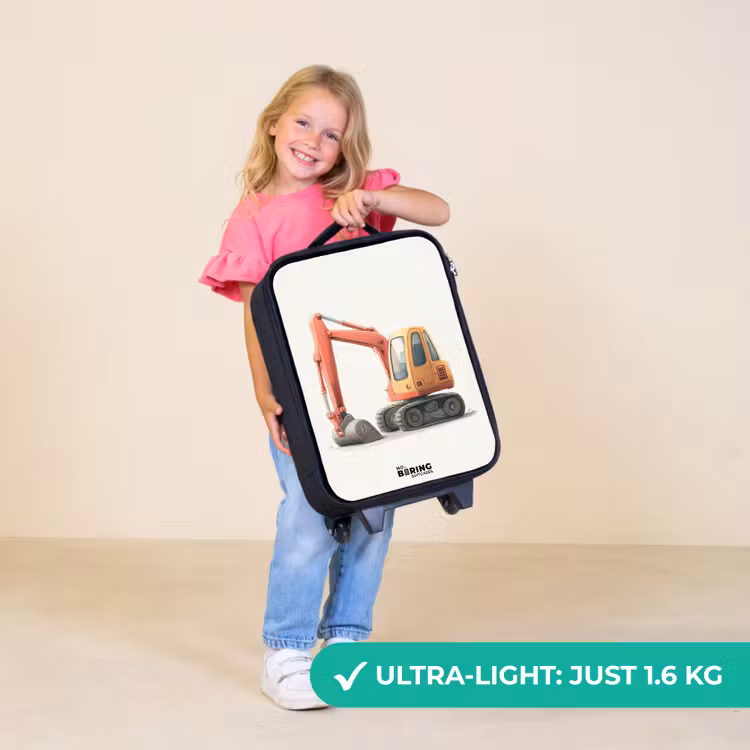 Children's suitcase - Excavator - Signed - Orange — 5