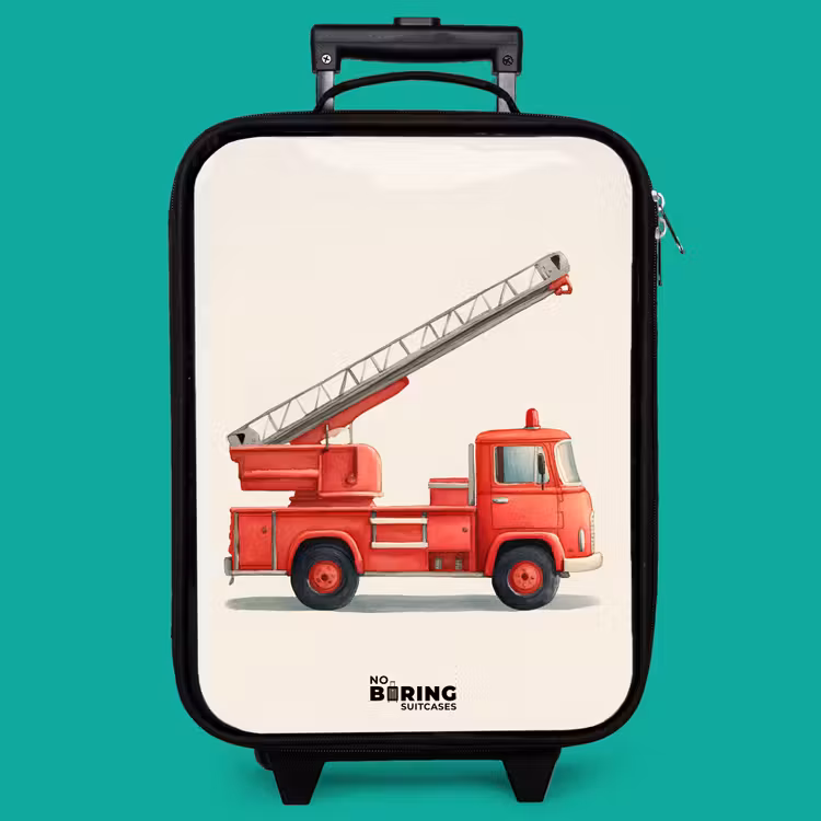 Children's suitcase - Fire truck - Signed - Red — 4