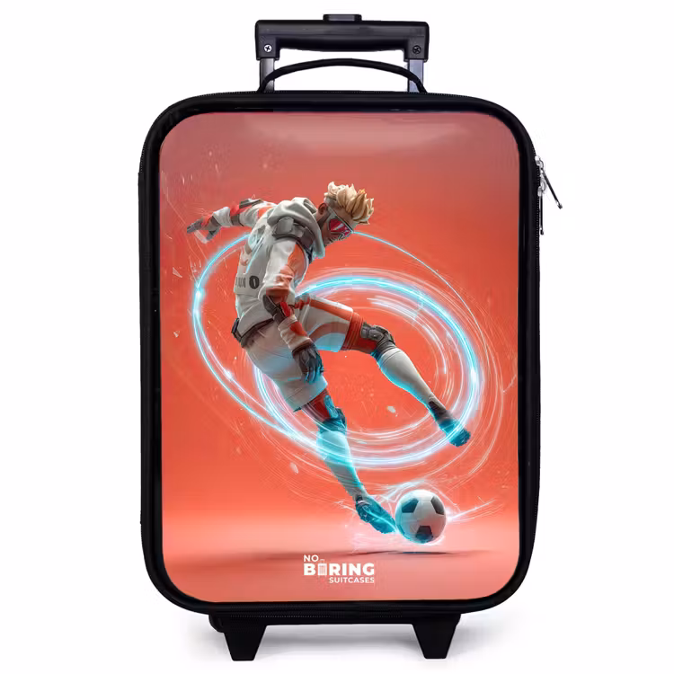 Children's suitcase - Soccer - Boy - Red - Light Circle — 1