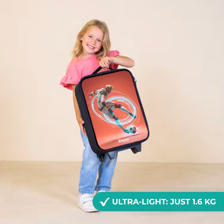 Children's suitcase - Soccer - Boy - Red - Light Circle — 5