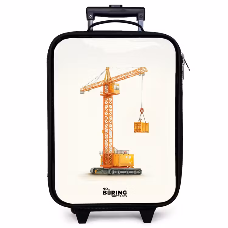 Children's suitcase - Tower Crane - Signed - Orange — 1