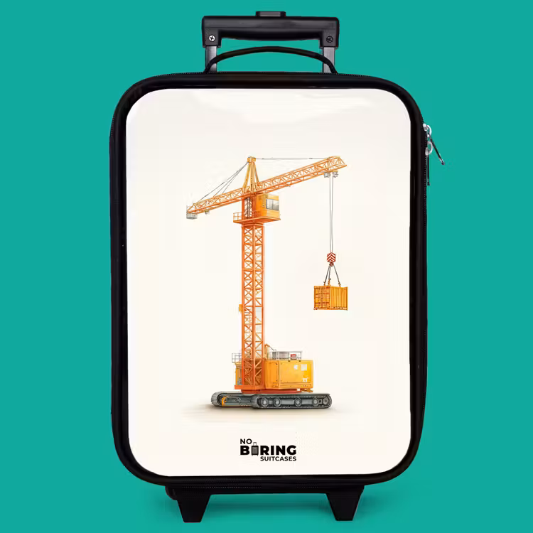 Children's suitcase - Tower Crane - Signed - Orange — 4
