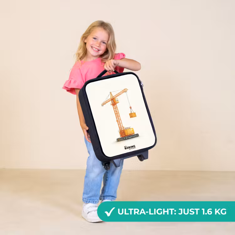 Children's suitcase - Tower Crane - Signed - Orange — 5