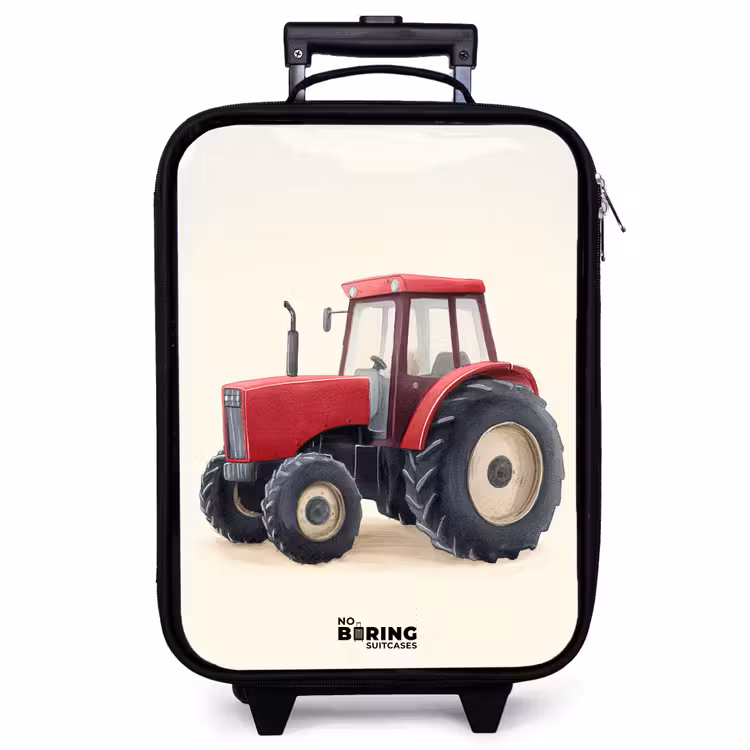 Children's suitcase - Tractor - Signed - Red — 1