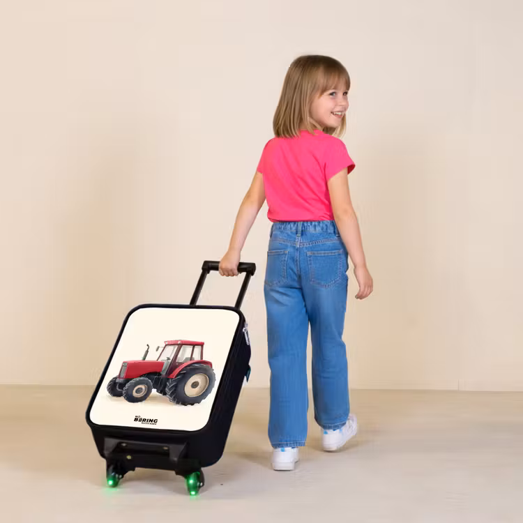 Children's suitcase - Tractor - Signed - Red — 2
