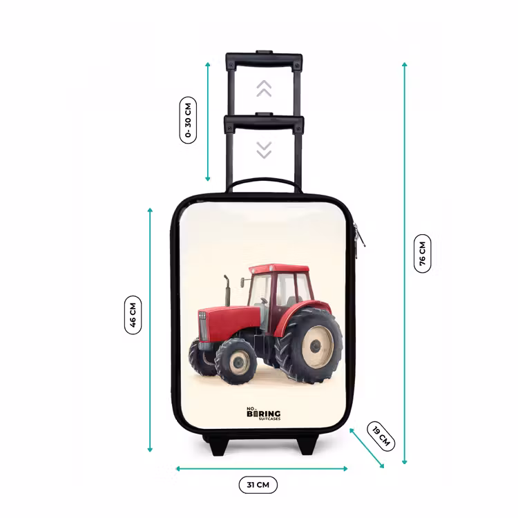 Children's suitcase - Tractor - Signed - Red — 3