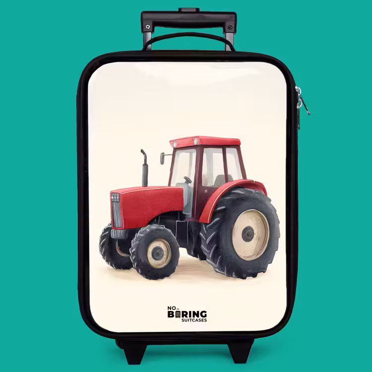 Children's suitcase - Tractor - Signed - Red — 4