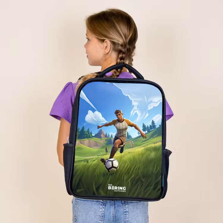 Kids backpack - Black - Soccer - Boy - Goal - Soccer jersey — 4