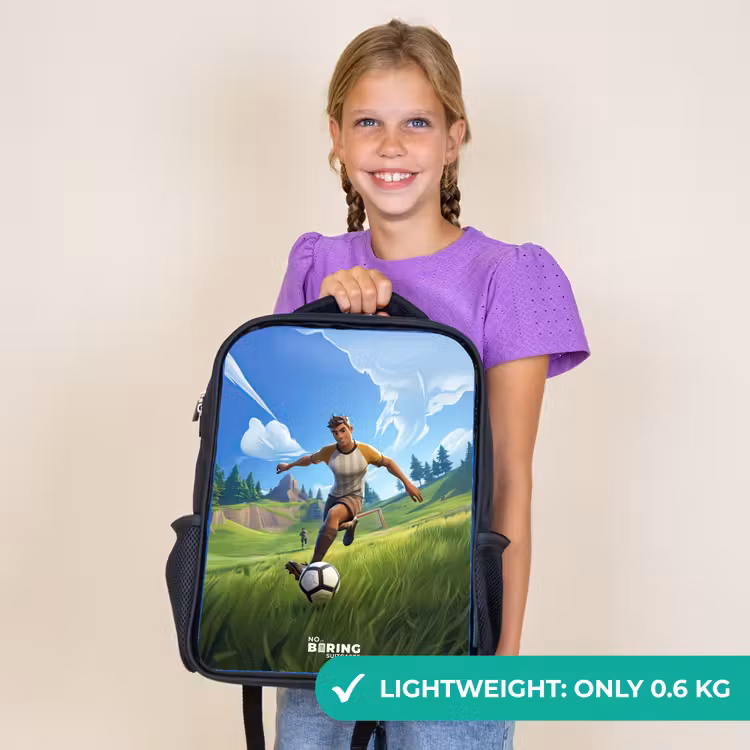 Kids backpack - Black - Soccer - Boy - Goal - Soccer jersey — 9