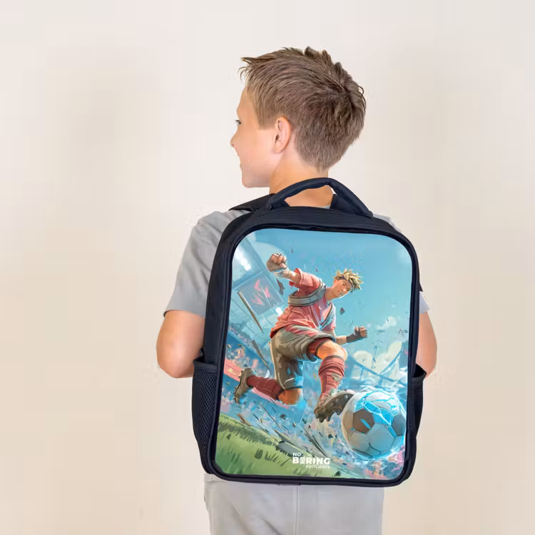 Kids backpack - Black - Soccer - Boy - Stadium - Electric — 2