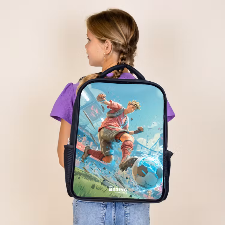 Kids backpack - Black - Soccer - Boy - Stadium - Electric — 4