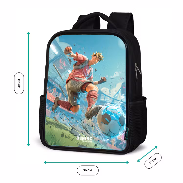 Kids backpack - Black - Soccer - Boy - Stadium - Electric — 8