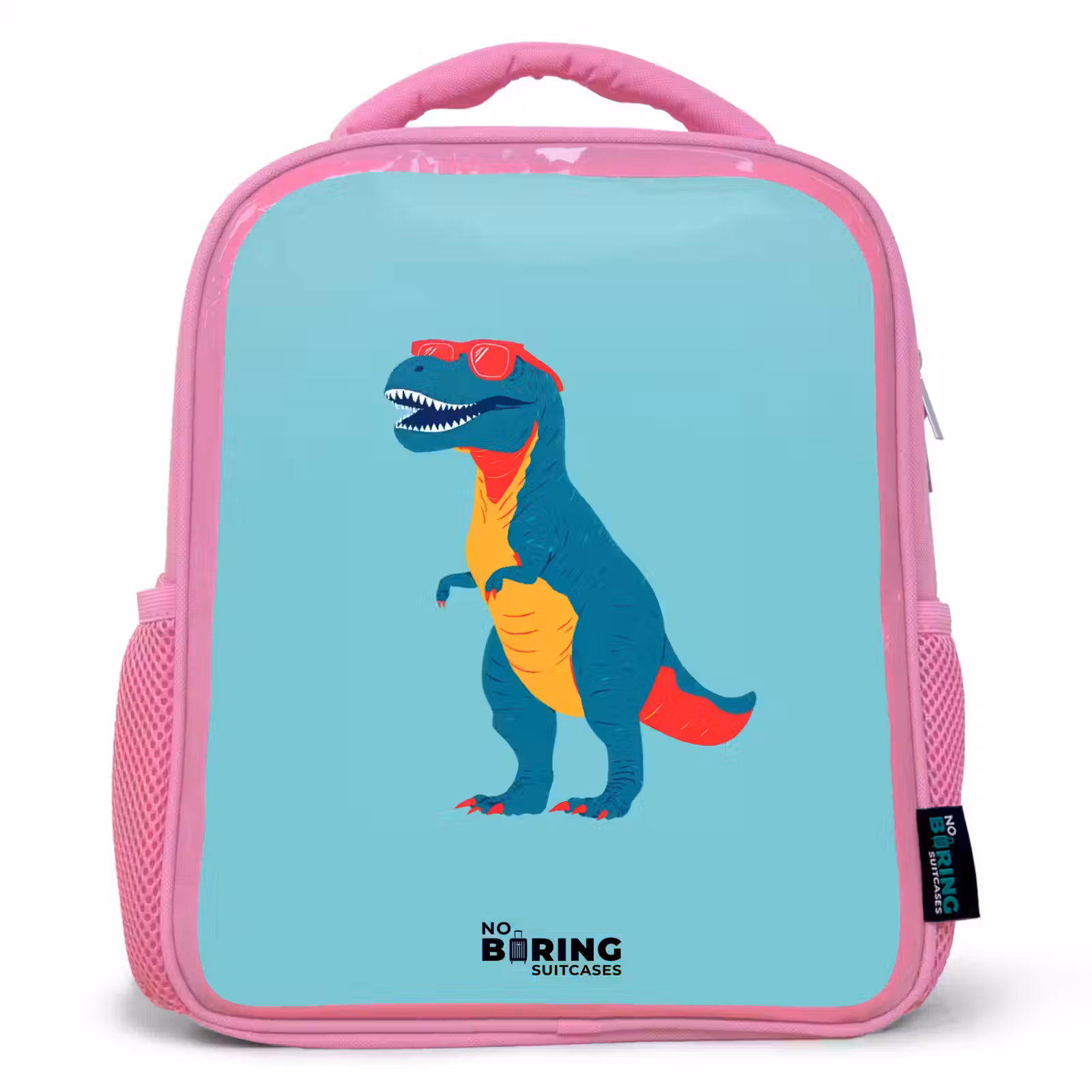 Kids backpack - Pink - Dino - Animal - Sunglasses — 1