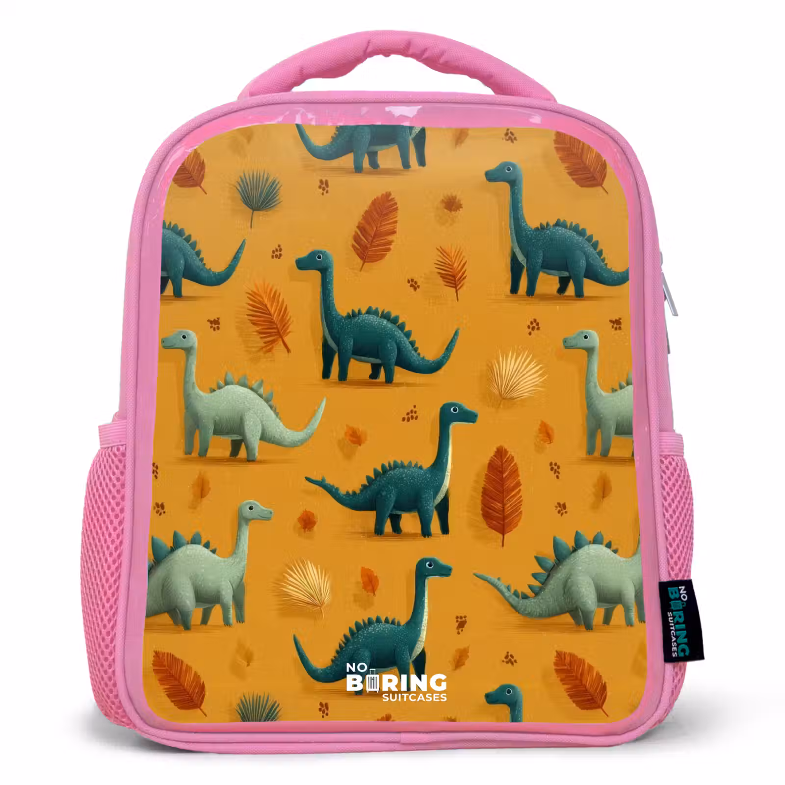Kids backpack - Pink - Dino - Animals - Pattern — 1