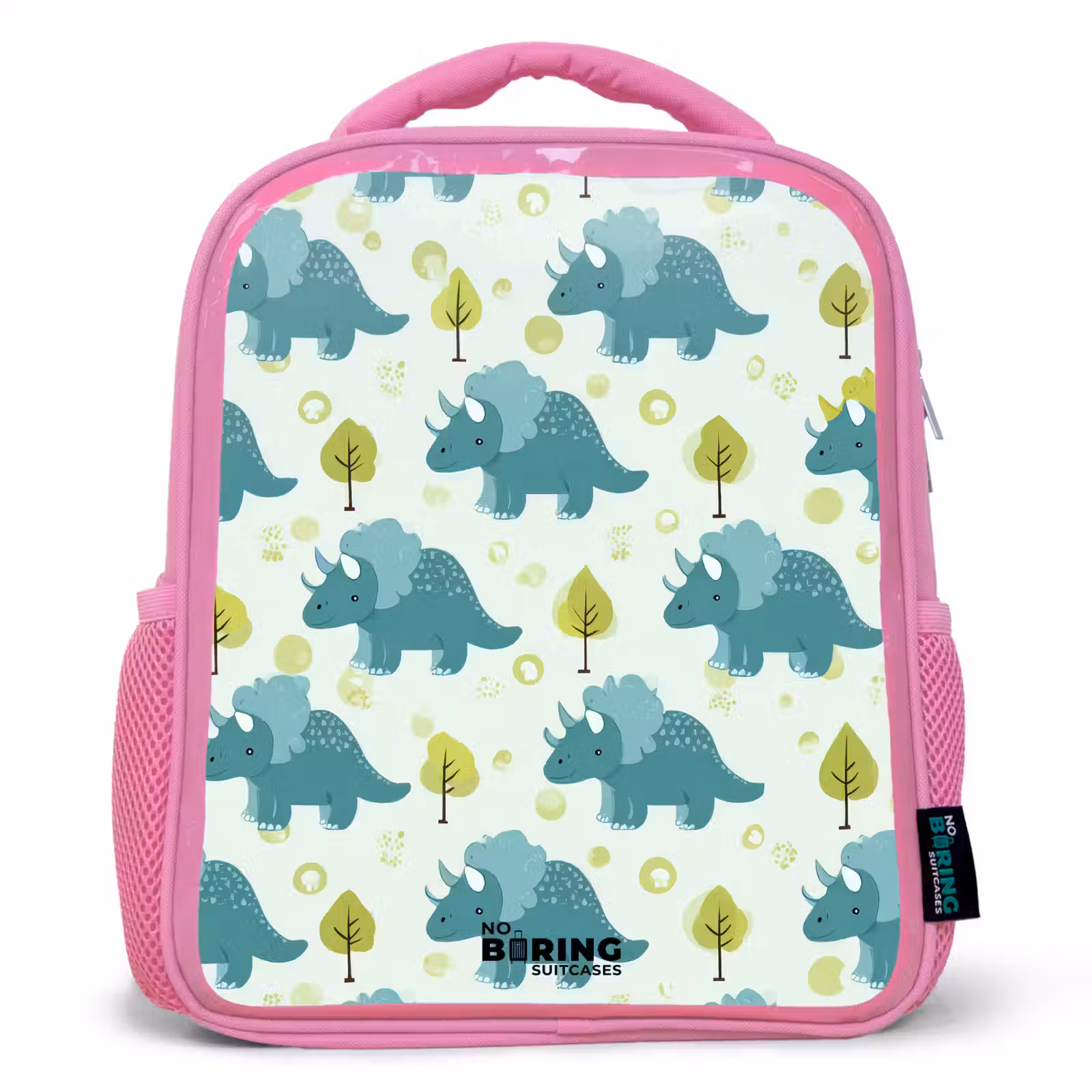 Kids backpack - Pink - Dinos - Pattern - Nature — 1