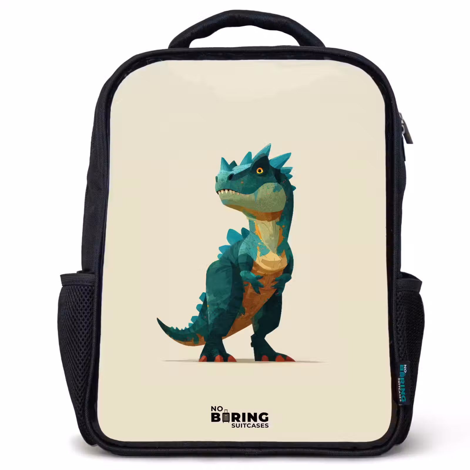 Kids backpack - Black - Dino - Animal - Green — 1