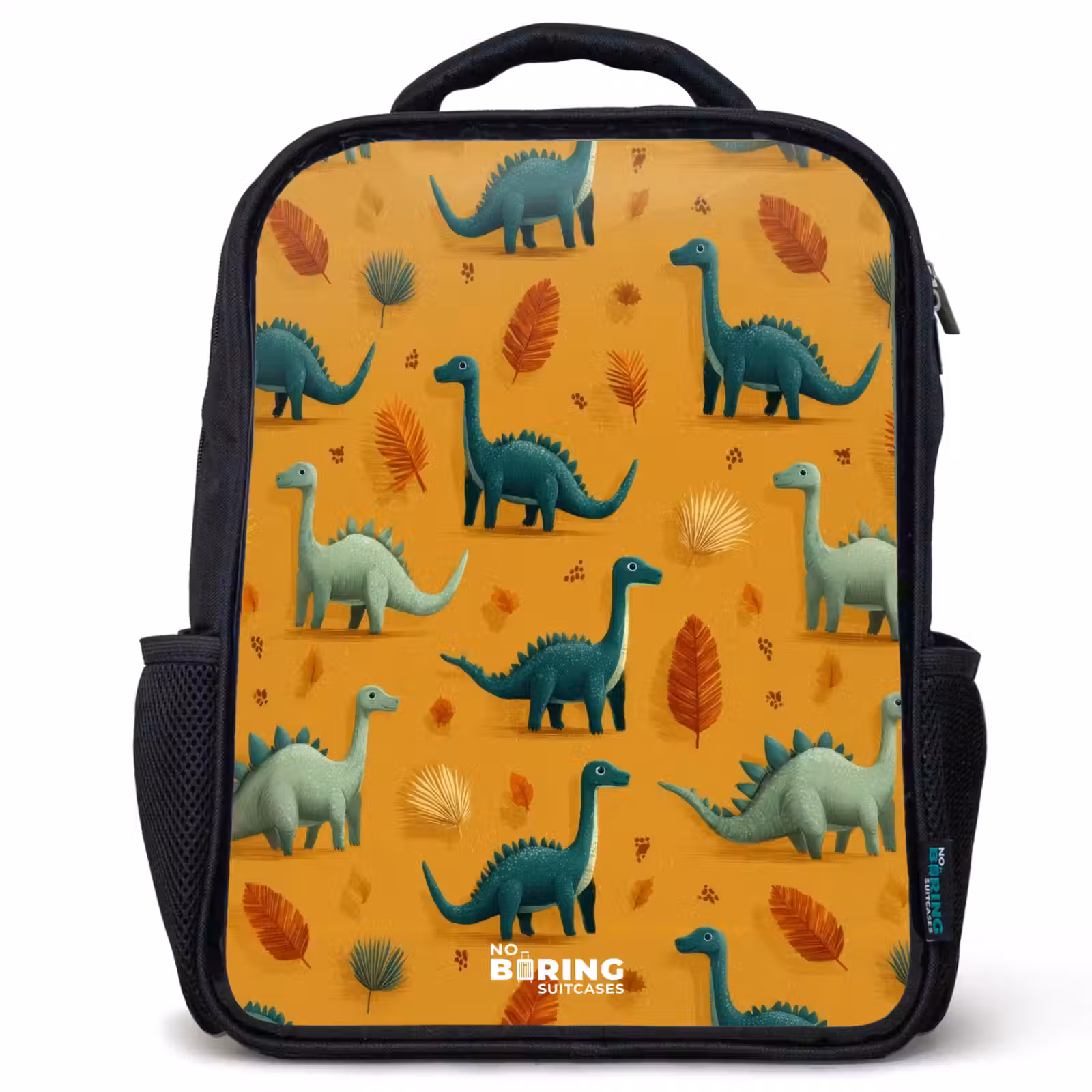 Kids backpack - Black - Dino - Animals - Pattern — 1