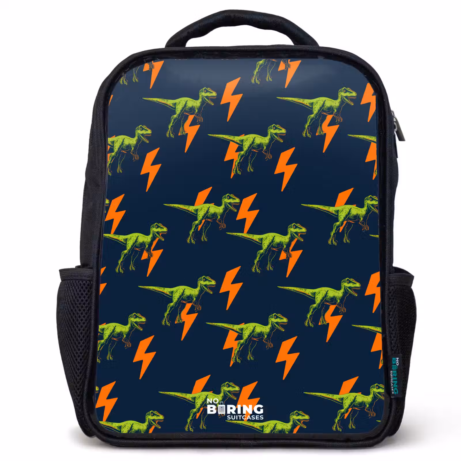 Kids backpack - Black - Dinos - Lightning - Animals - Blue — 1