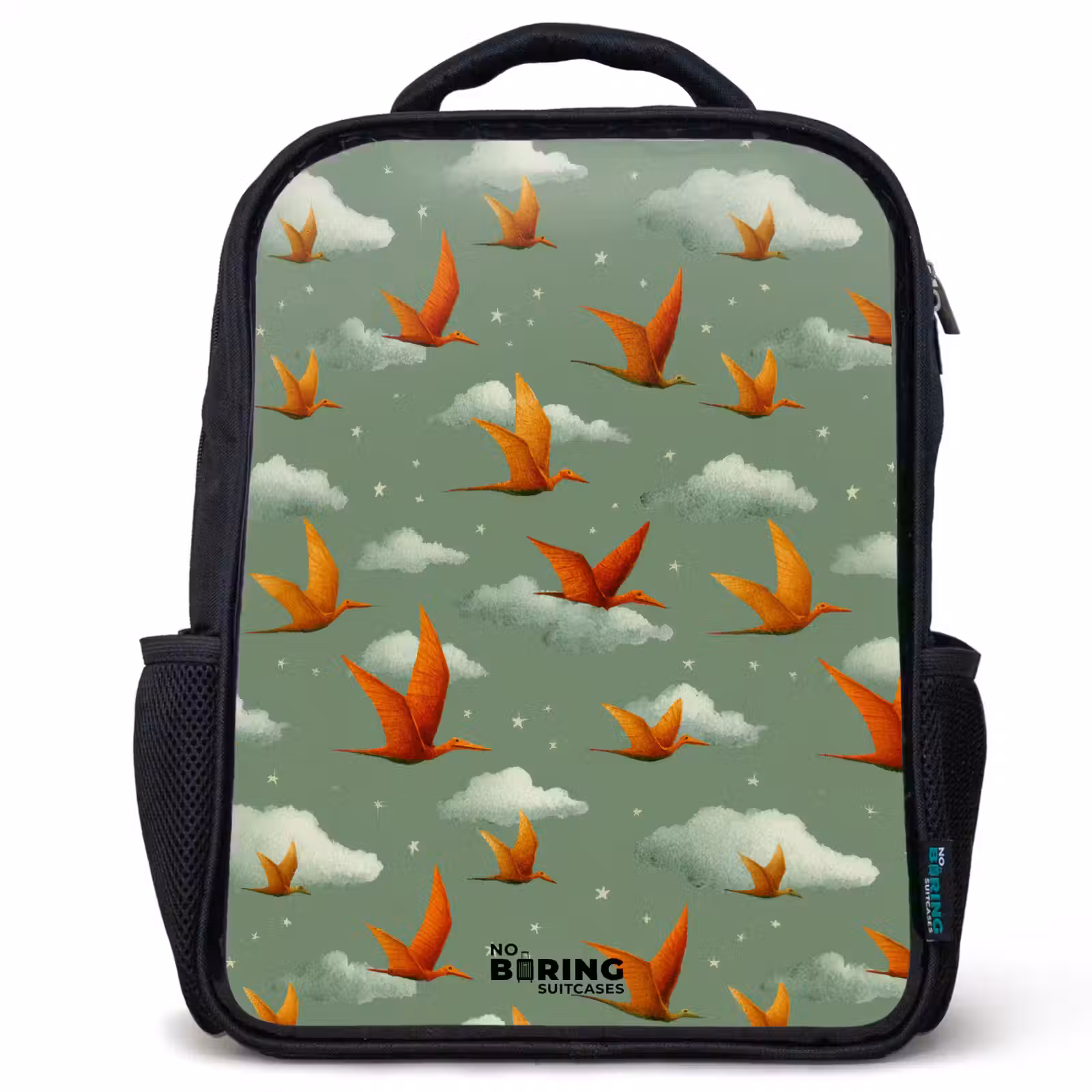 Kids backpack - Black - Pattern - Dino - Pterosaurs — 1