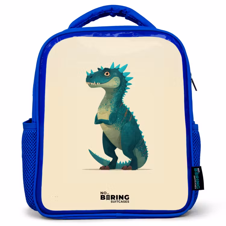 Kids backpack - Blue - Dino - Animal - Blue - Green — 1