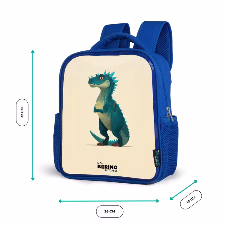 Kids backpack - Blue - Dino - Animal - Blue - Green — 6