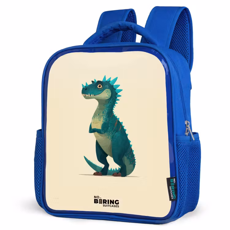 Kids backpack - Blue - Dino - Animal - Blue - Green — 7