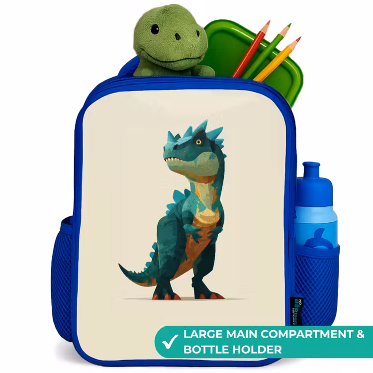 Kids backpack - Blue - Dino - Animal - Green — 5