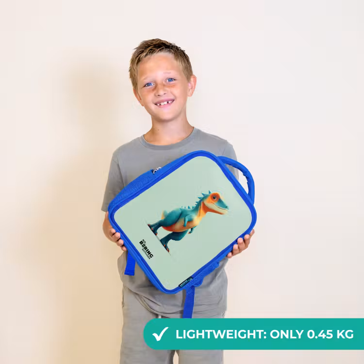 Kids backpack - Blue - Dino - Animal - Green - Orange — 3