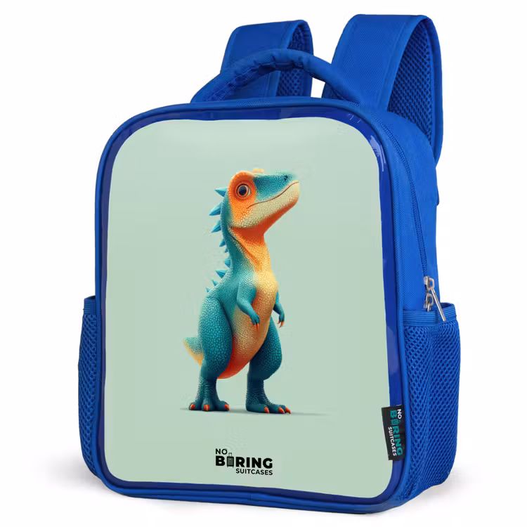 Kids backpack - Blue - Dino - Animal - Green - Orange — 7