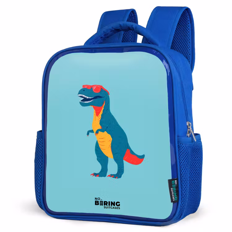 Kids backpack - Blue - Dino - Animal - Sunglasses — 7