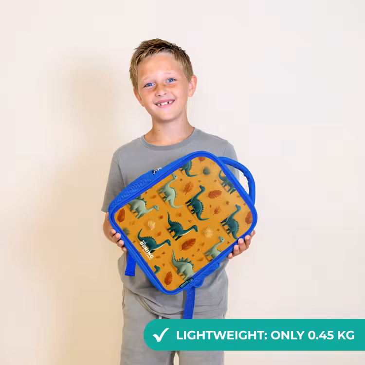 Kids backpack - Blue - Dino - Animals - Pattern — 3