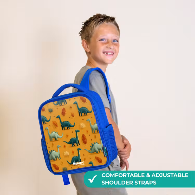 Kids backpack - Blue - Dino - Animals - Pattern — 4