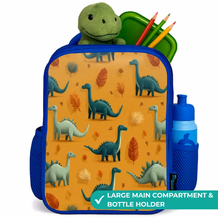 Kids backpack - Blue - Dino - Animals - Pattern — 5