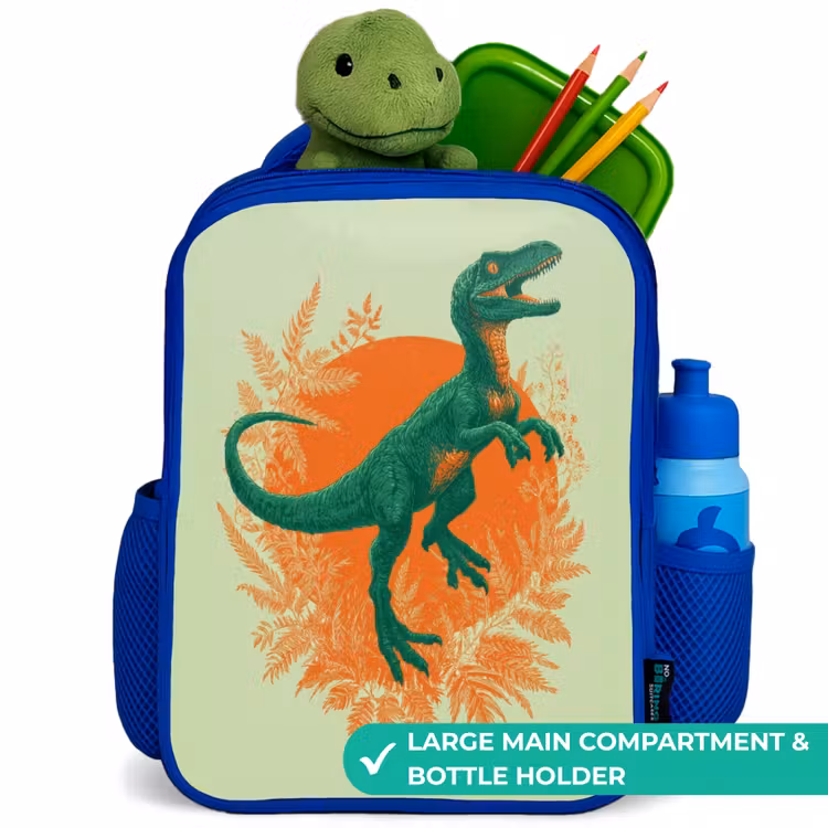 Kids backpack - Blue - Dino - Nature - Green — 5