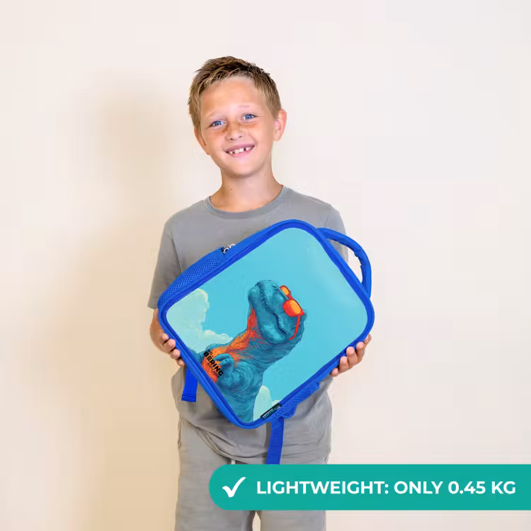 Kids backpack - Blue - Dino - Sunglasses - Blue — 3