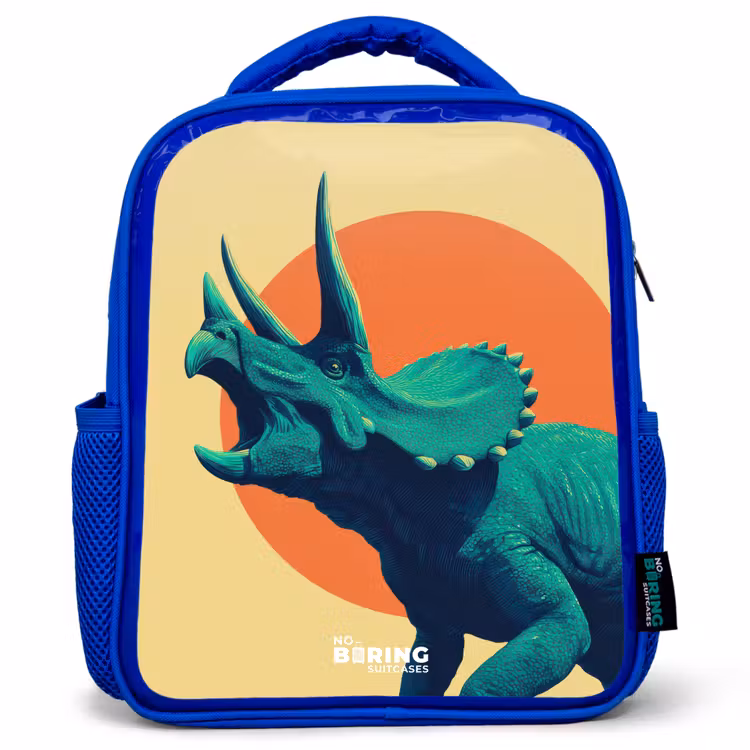 Kids backpack - Blue - Dino - Triceratops - Animal — 1