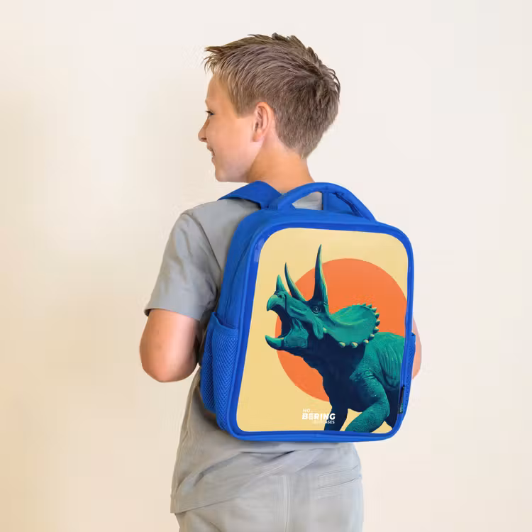 Kids backpack - Blue - Dino - Triceratops - Animal — 2