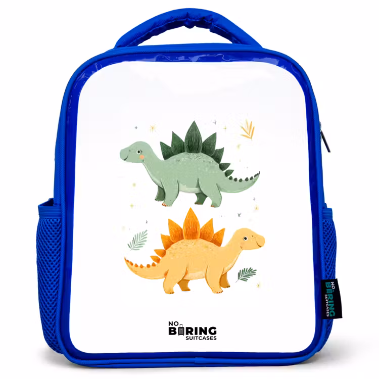 Kids backpack - Blue - Dinos - Animals - Green - Orange — 1