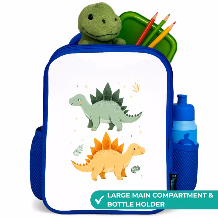 Kids backpack - Blue - Dinos - Animals - Green - Orange — 5