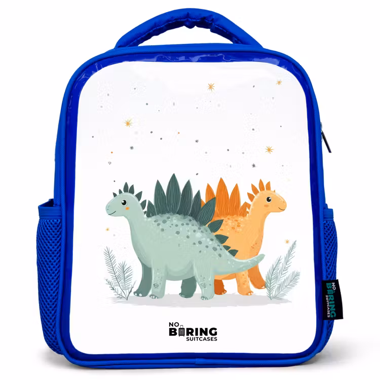 Kids backpack - Blue - Dinos - Animals - Stars — 1